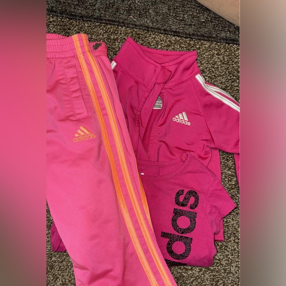 Adidas Pink Sweatpants with Signature Stripes